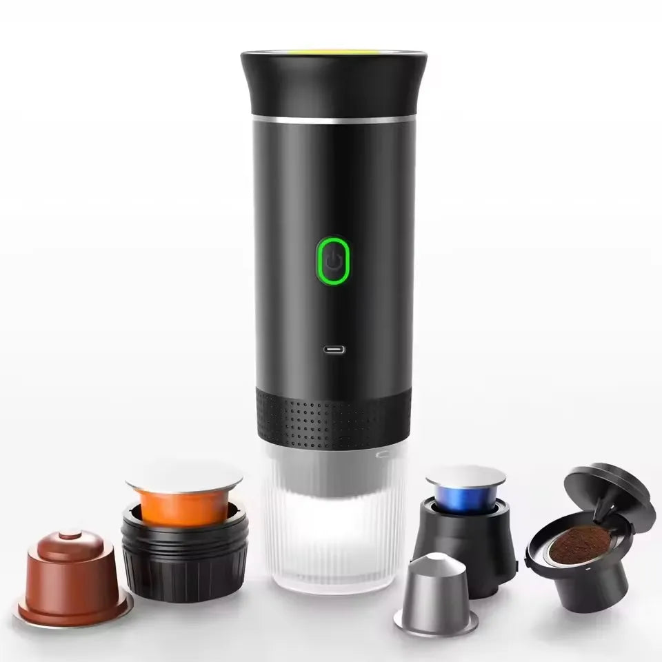 Xiaomi 3-in-1 Portable Espresso Machine: Wireless Car, Home & Travel Coffee Maker with Capsule & Ground Coffee Compatibility