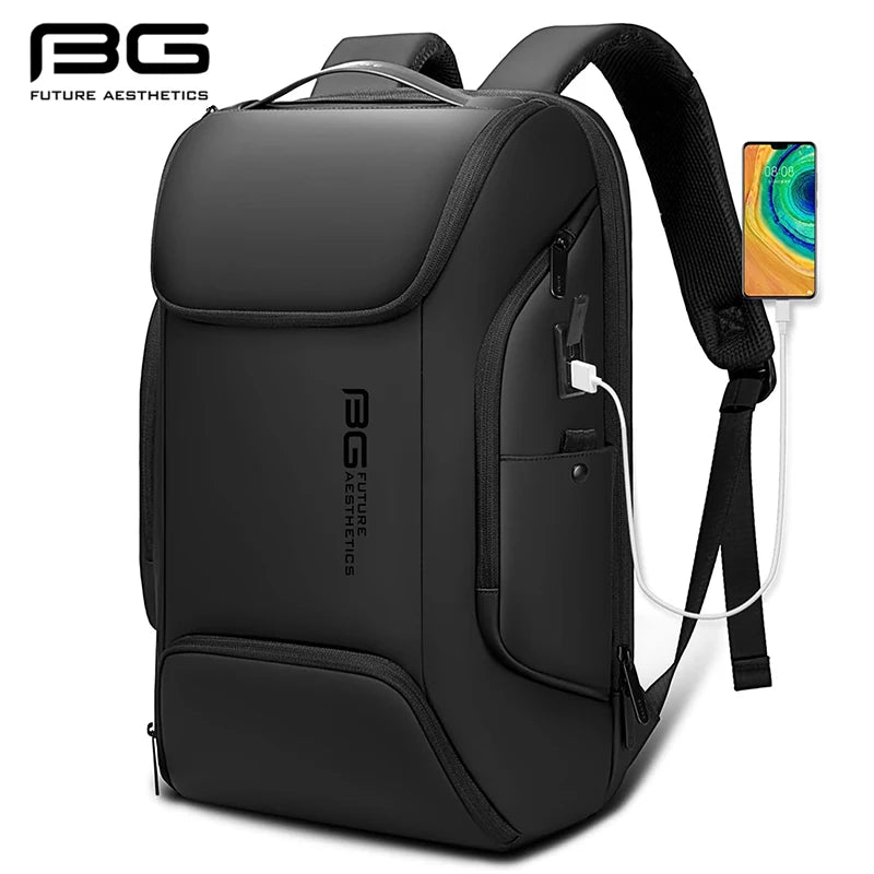 BANGE Pro Smart Travel Backpack with USB Charging Port – Fits 15.6” Laptop, Waterproof & Ergonomic for Daily Commute
