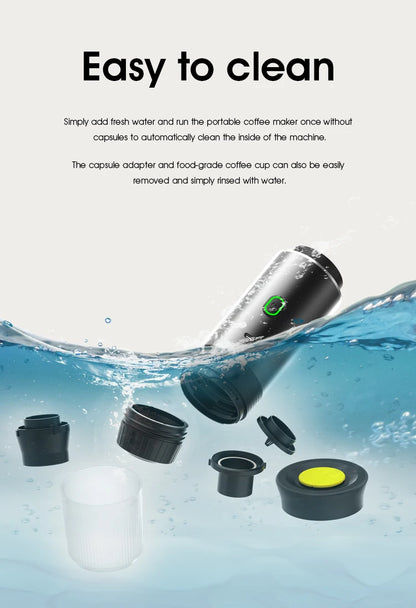 Xiaomi 3-in-1 Portable Espresso Machine: Wireless Car, Home & Travel Coffee Maker with Capsule & Ground Coffee Compatibility